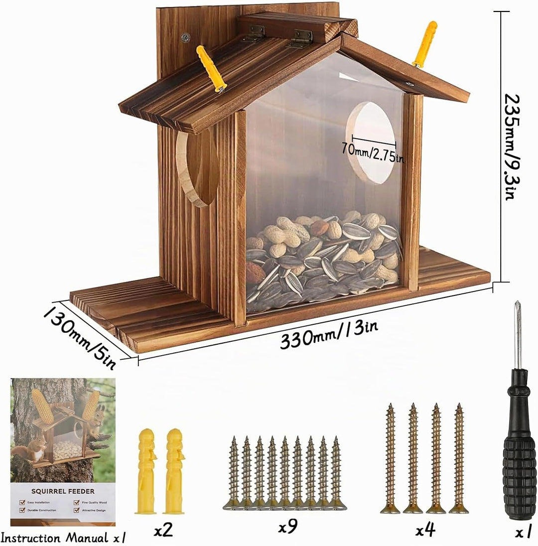 Eichhörnchen Futterhaus Eichhörnchen Haus Eichhörnchen Futterstation Wetterfest aus Verschraubtem mi
