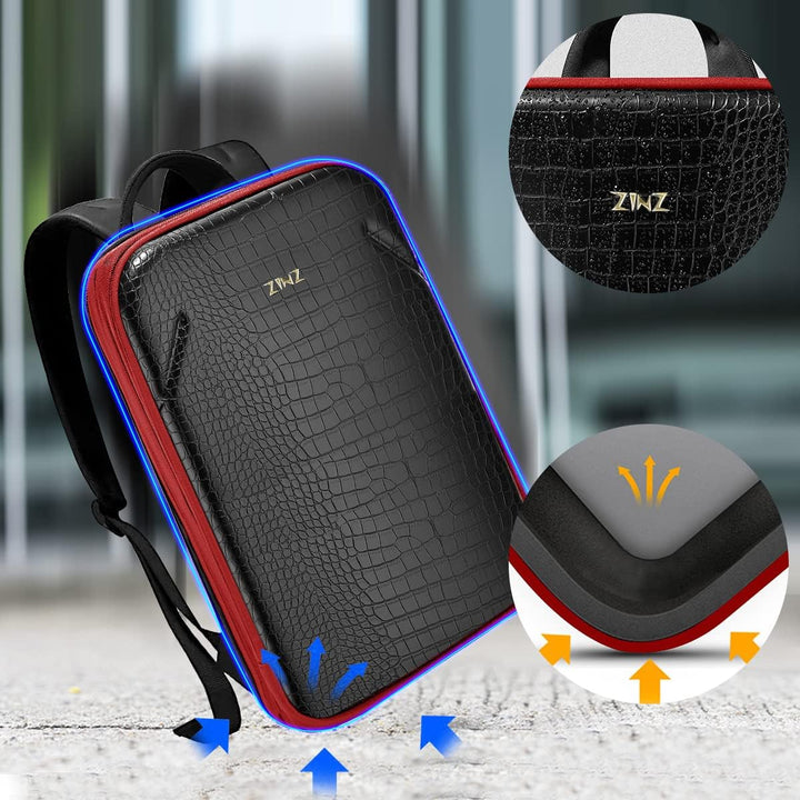 ZINZ Schlanker Laptop Rucksack 15,6 Zoll mit Variabler Kapazität, Diebstahlsicherer Business Tagesru