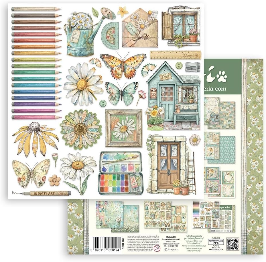 Stamperia - Scrapbook Paper Pad for Scrapbooks, Albums, Cards, Bullet Journals and More, Acid Free,