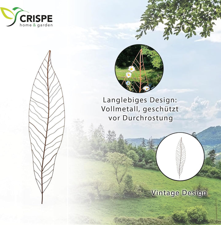 Crispe home & garden Gartenstecker Edelrost - Farn gross | Rankhilfe Gartendeko Höhe 147 cm, Farn Gr