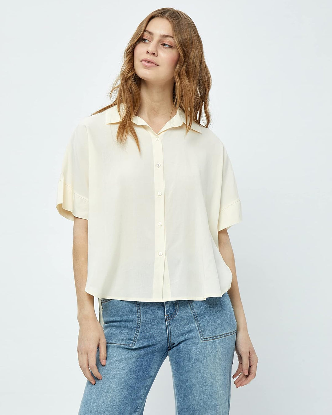 DESIRES Damen2/4 Shirt, Weisse Pfingstrose, S