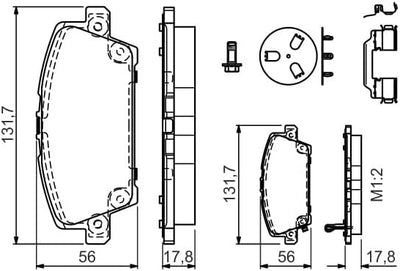 Bosch 986494611 Bremsbelag