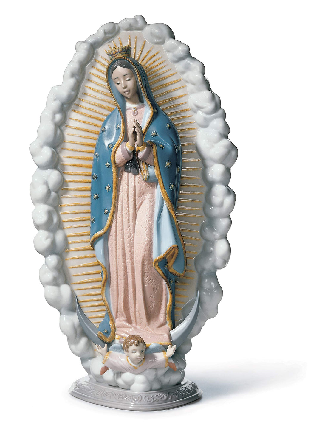 LLADRÓ Figur Muttergottes Von Guadalupe. Guadalupe Jungfrau. Porzellan.