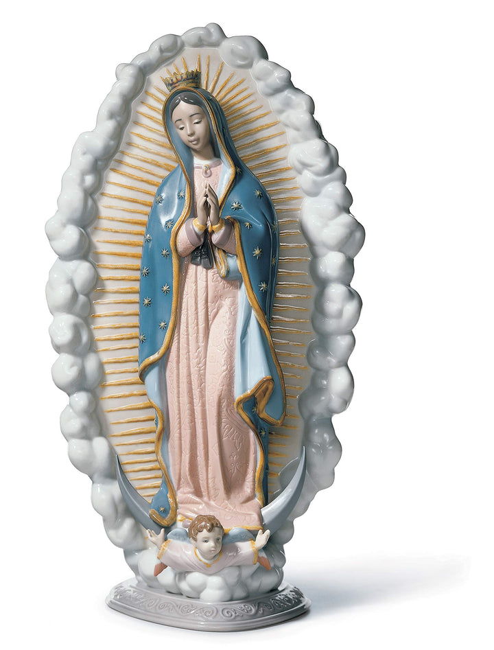 LLADRÓ Figur Muttergottes Von Guadalupe. Guadalupe Jungfrau. Porzellan.