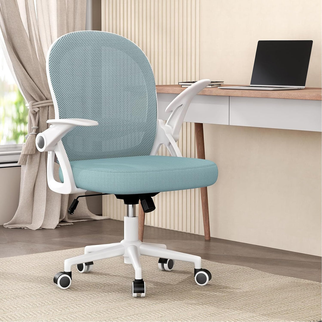 naspaluro Bürostuhl, Ergonomischer Schreibtischstuhl mit Atmungsaktiv Netzbespannung, Hochklappbare