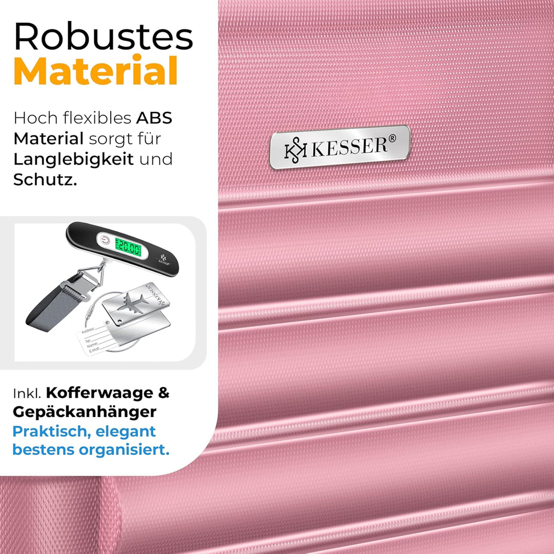 KESSER® 3tlg. Hartschalenkofferset Hartschalenkoffer Trolley Koffer Reisekoffer Reisekofferset Gepäc