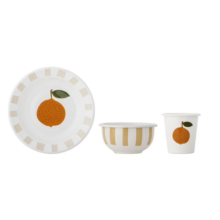 Bloomingville MINI - Agnes Geschirr-Set 82062000, Orange, Eisen