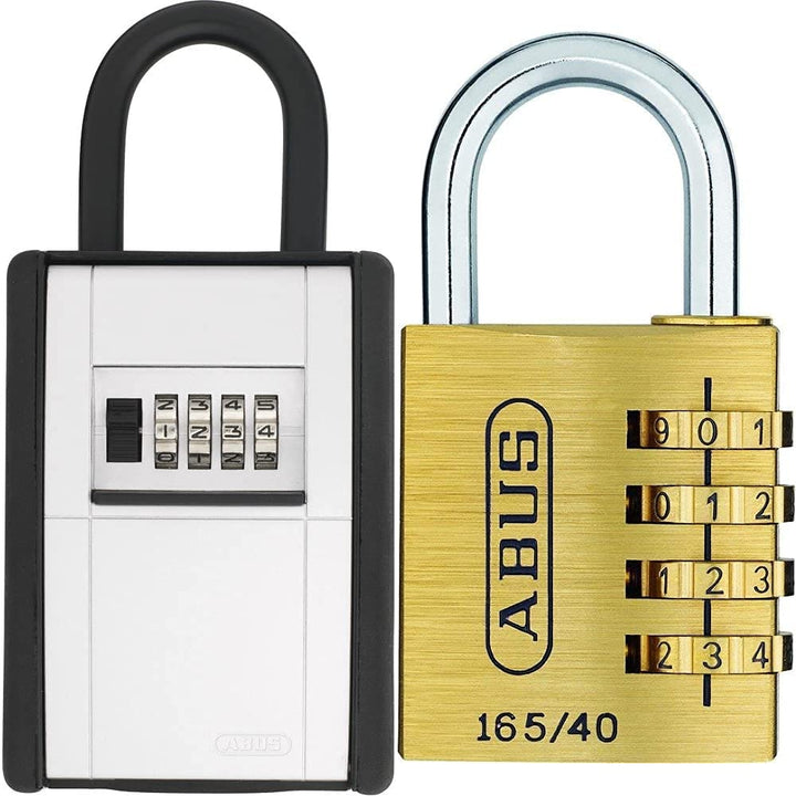 ABUS KeyGarage™ 797 - Schlüsselbox mit Bügel zur Befestigung - Schwarz-Silber & Zahlenschloss 165/40