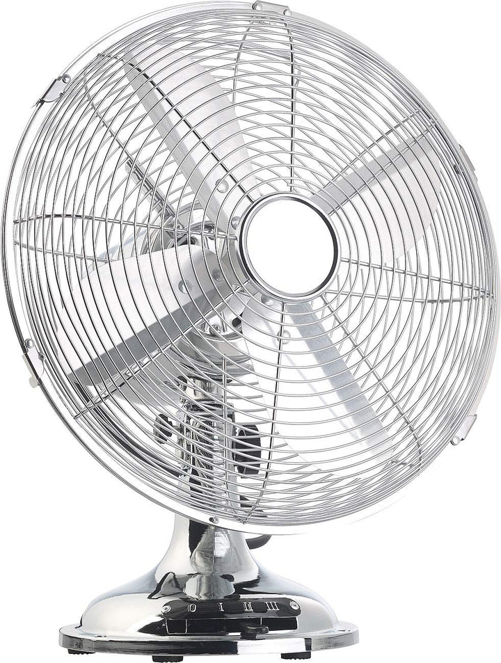 Sichler Haushaltsgeräte Vintage-Ventilator: Vollmetall-Tisch-Ventilator im Retro-Look, Versandrücklä