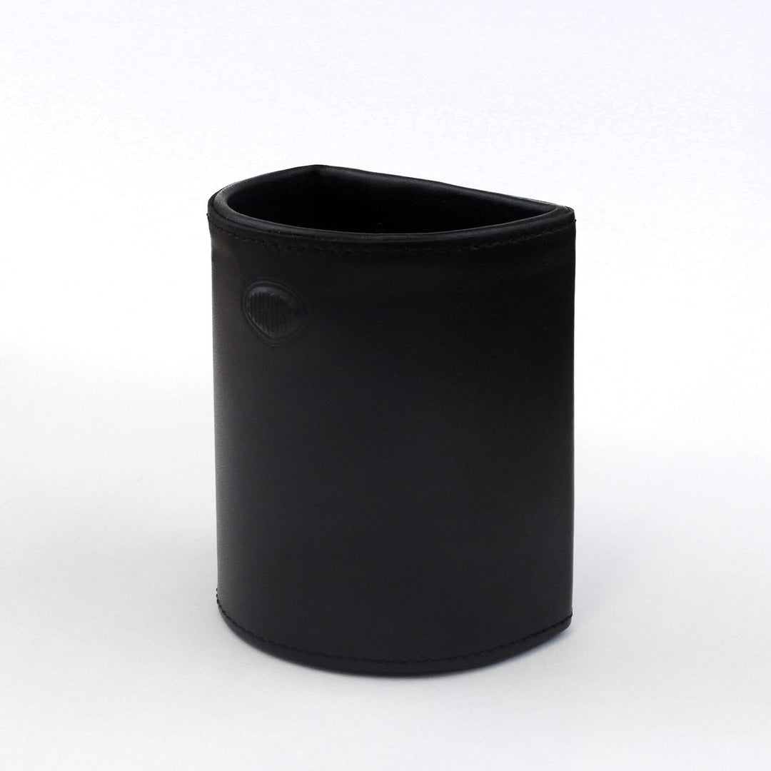 Aurora Stiftehalter ROMA | Echtes Leder in Schwarz | Stifteköcher Schreibtisch Organiser