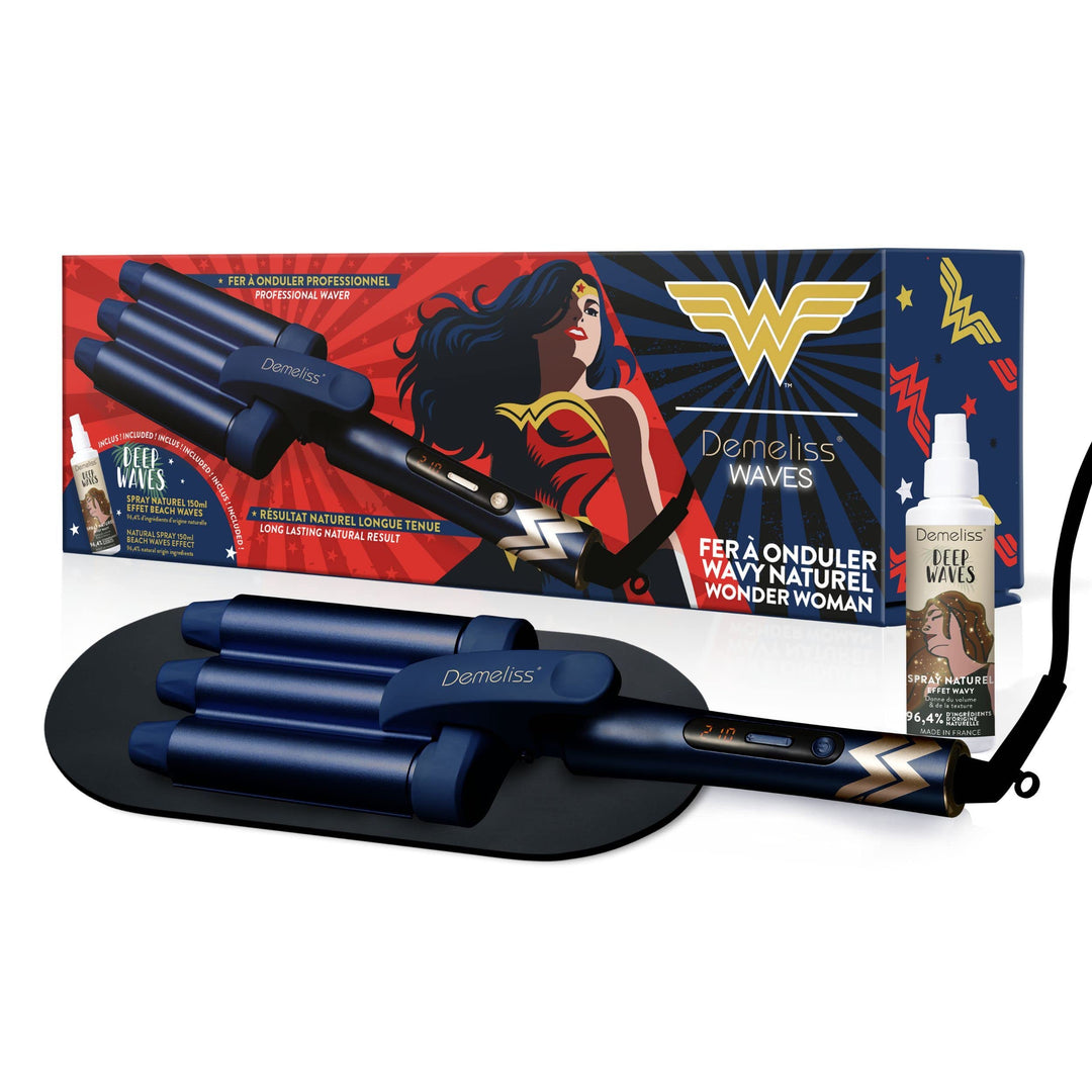 SAINT ALGUE Set Demeliss Waves Wonder Woman - Welleneisen mit Wavy-Effekt + natürliche texturierende