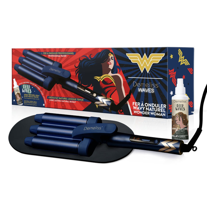 SAINT ALGUE Set Demeliss Waves Wonder Woman - Welleneisen mit Wavy-Effekt + natürliche texturierende