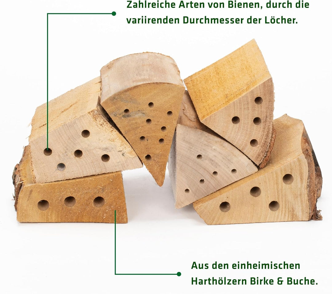 GARDIGO® Nistholz Nachfüllpack - 6 Stück | Insektenhotel Füllmaterial für Bienenhotels | Nisthölzer