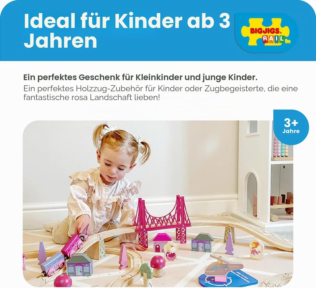 Bigjigs Rail Holzeisenbahn Set Märchenstadt 3+ Jahre
