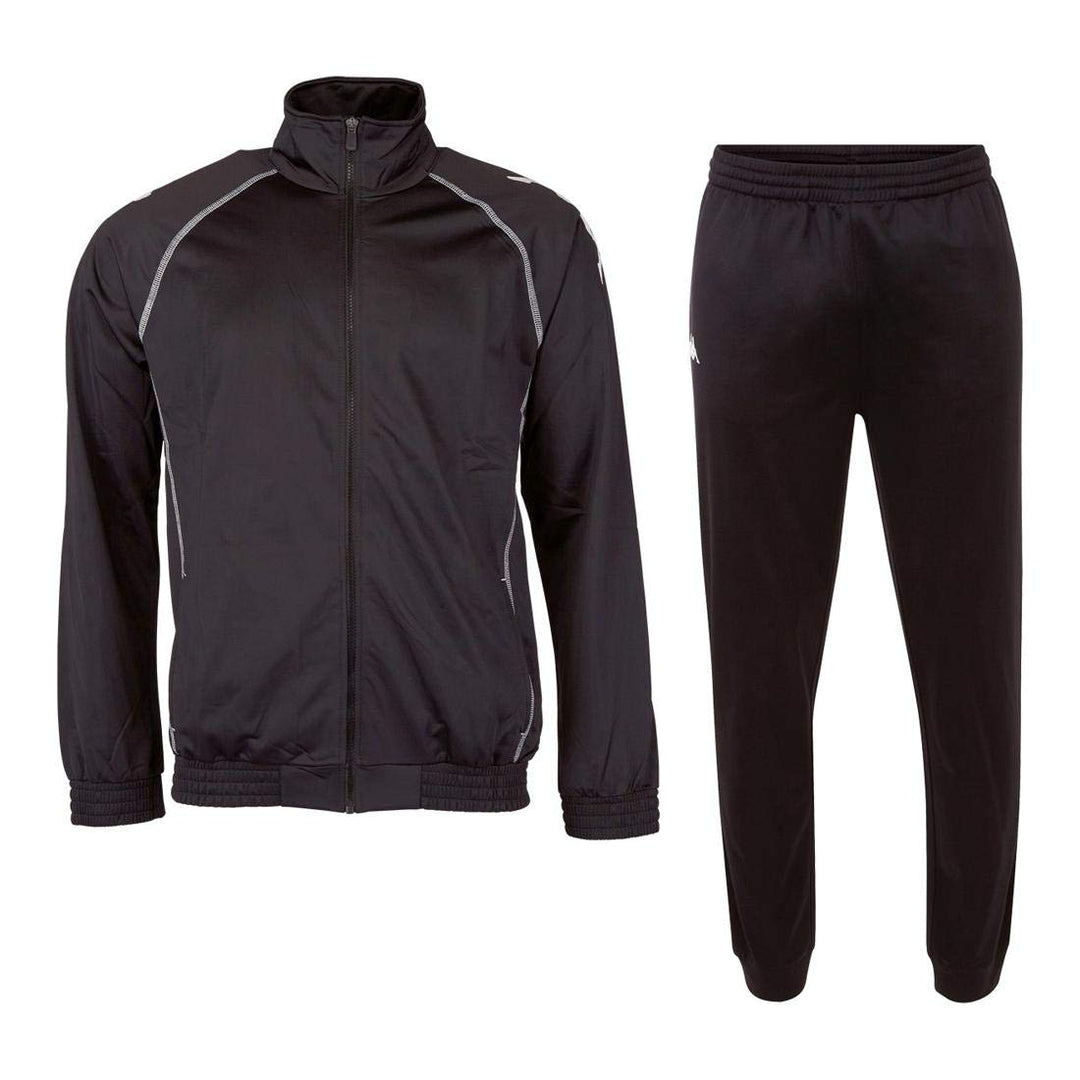 Kappa Herren Jogginsanzug Ephraim, klassischer Trainingsanzug bestehend aus Jacke und Hose, Sportanz