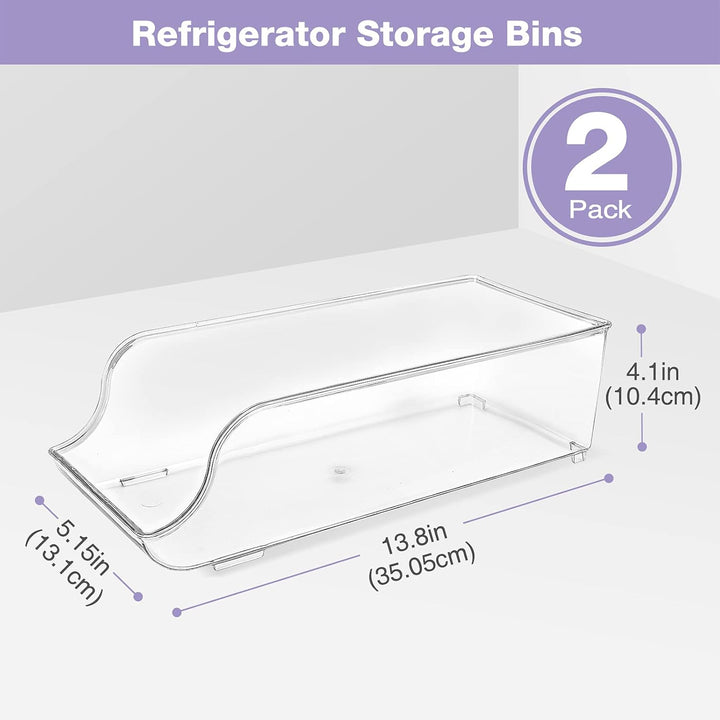 Puricon 2 Stück Dosenhalter Kühlschrank Organizer für Dosengetränke, Stapelbar Kunststoff Dosenspend