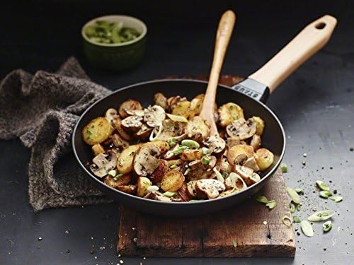 STAUB Gusseisen Pfanne mit Holzgriff, 28 cm, Induktionsgeeignet, Schwarz Schwarz 28 cm, Schwarz 28 c