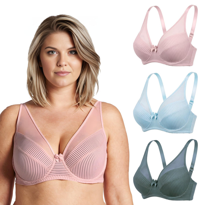 Curve Muse Damen Übergrösse Minimierer Ungefüttert Bügel Vollständige Abdeckung BH 75E Grün,rosa,lic