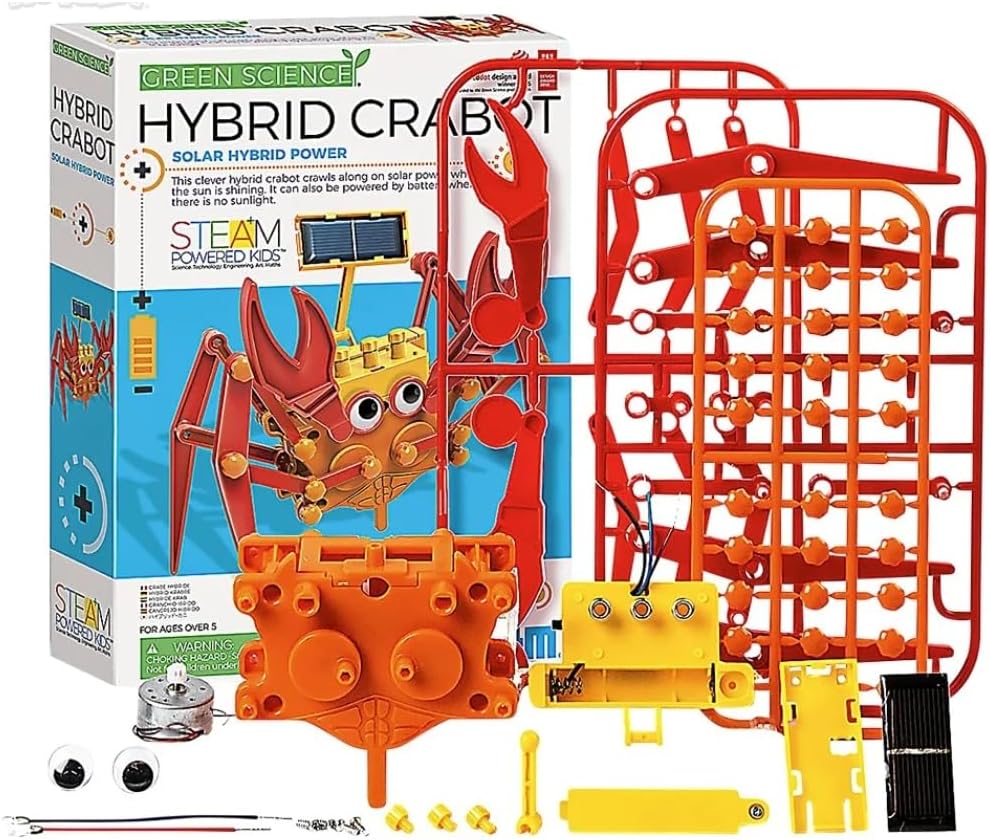 4M - Hybrid Krabbe | Green Science | Entdecke Solarenergie & Batterietechnologie | Bewegung mit Sonn