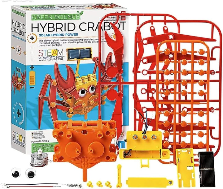 4M - Hybrid Krabbe | Green Science | Entdecke Solarenergie & Batterietechnologie | Bewegung mit Sonn