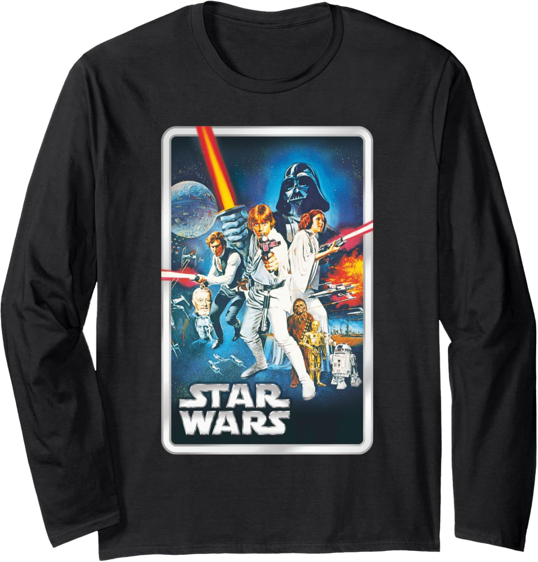 Star Wars A New Hope Classic Poster Langarmshirt