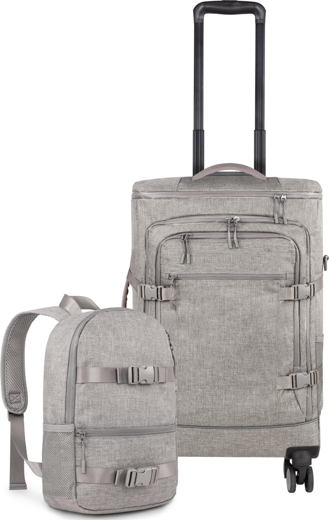 normani Reiseset Trolley mit Rucksackfunktion und kleiner Rucksack - 38 L Reisetrolley + 5 L Backpac