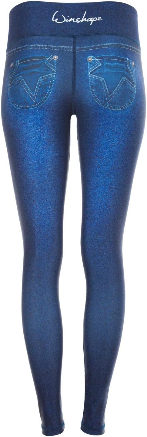 WINSHAPE Damen Leggings Damen Functional Power Shape Jeans Tights Leggings Ael102, Slim Style, Fitne