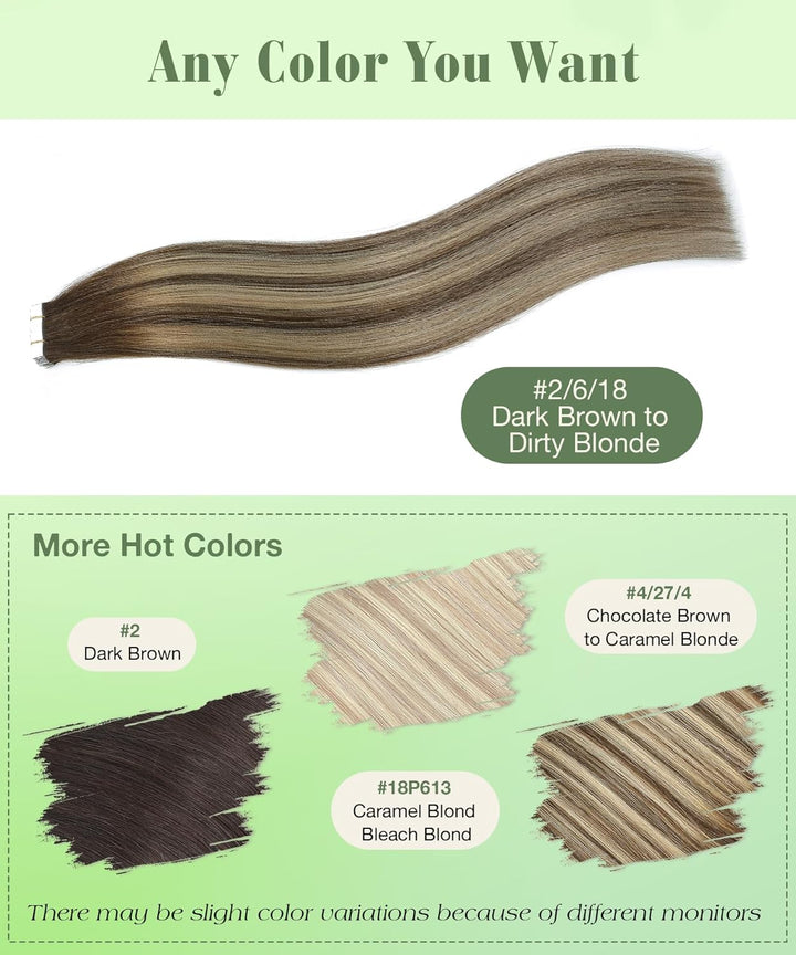 SURNEL Bonding Extensions Echthaar Balayage Braun 55cm Remy Dunkelstes Braun Balayage Mittel Braun O