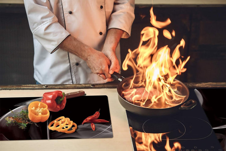 Kochplattenabdeckung Stove Cover und Schneideplatten SINGLE mit 60 x 52 cm und DOUBLE - zwei Bretter