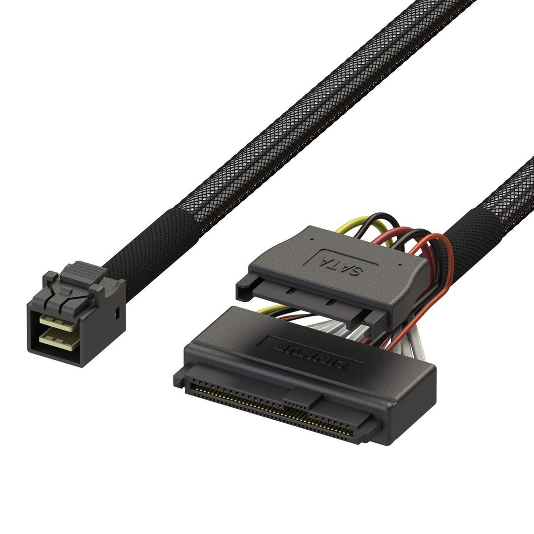 LINKUP - Internal 16G U.2 Cable (85Ω 85ohm PCIe Gen 4 Mini SAS HD to U.2/SFF-8643 to SFF-8639 Cable)