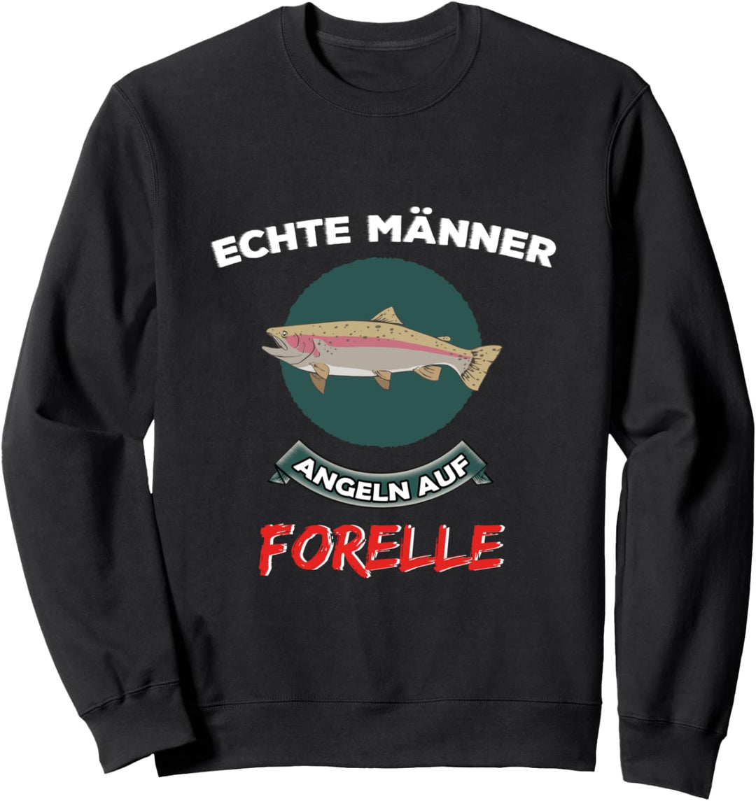 Forellen Angeln Spruch Lustig Fisch Angelrute Köder Angler Sweatshirt