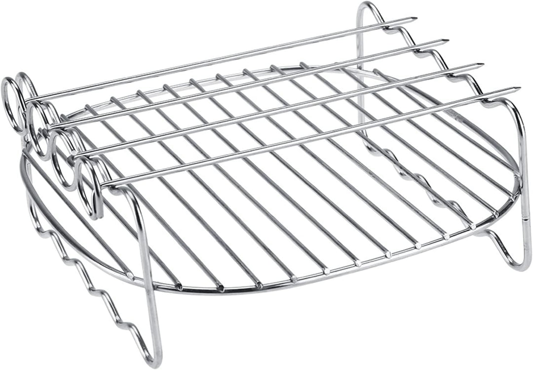 Backrost 18 * 18 * 8 Ersatz BBQ Rack Doppelschicht Spiesse Backblech Luftfritteuse
