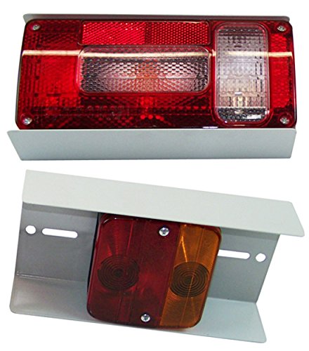 Berger + Schröter 31408 Beleuchtungshalterset für Heckträger Korb, Grau