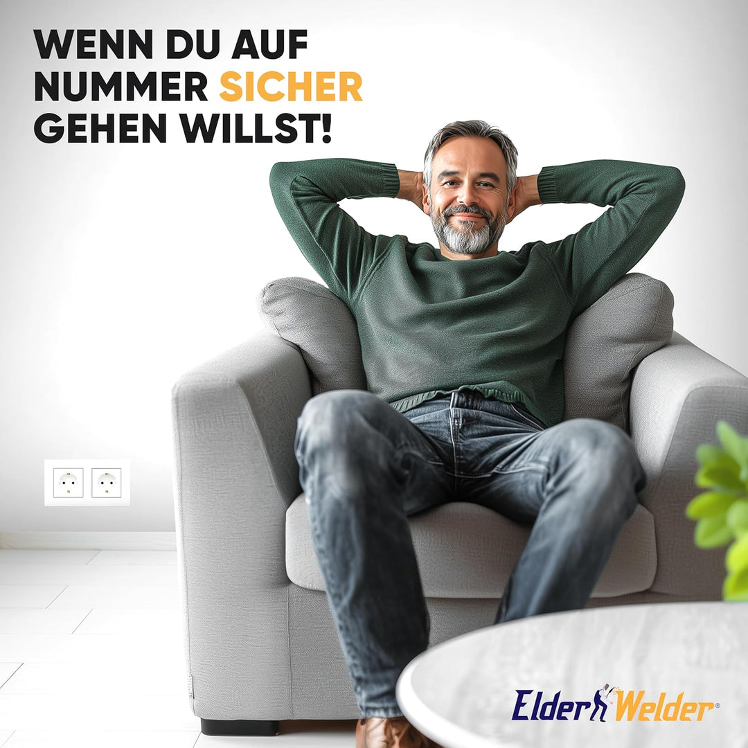 Elder Welder® Steckdosentresor | kompatibel mit jeder Schuko Doppelsteckdose | Wandtresor zum Einmau