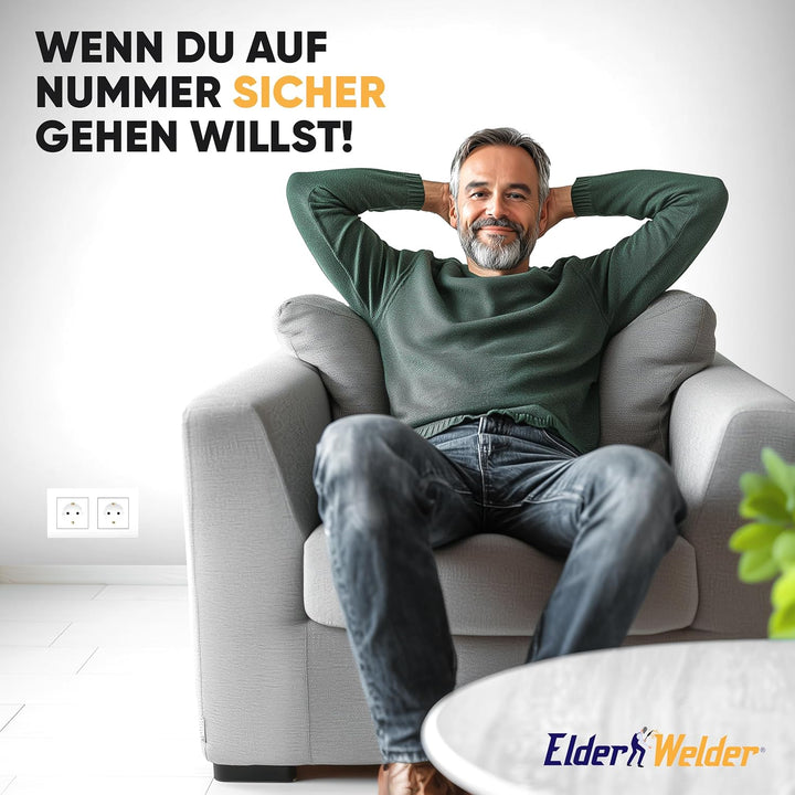 Elder Welder® Steckdosentresor | kompatibel mit jeder Schuko Doppelsteckdose | Wandtresor zum Einmau