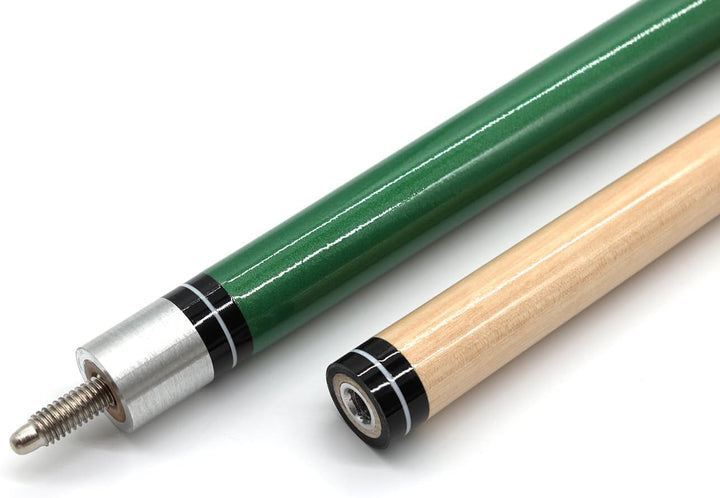 Billard Zubehör Billardqueue Pool Queue Element, 2-teilig, 146 cm, 18 oz Grün, Grün