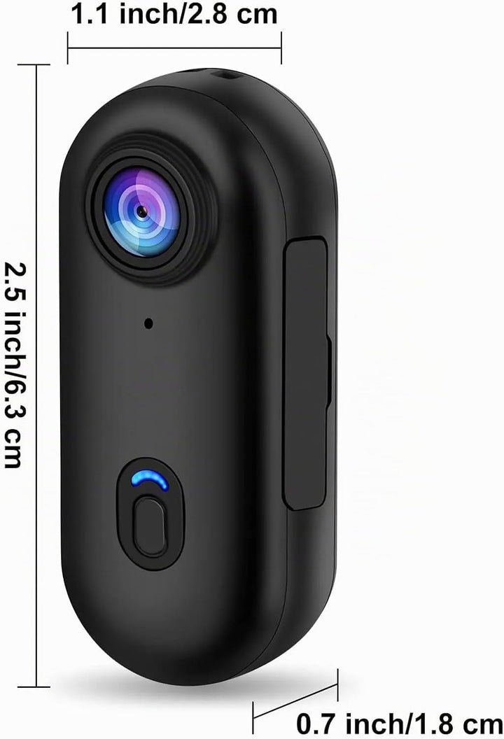 TKMARS Mini Action Cam 1080P WLAN, Magnetische Bodycam mit Clip, 120° Weitwinkel, 30M Wasserdicht, T