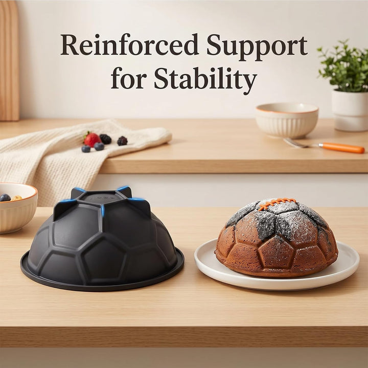 VINATO 3 in 1 Halbkugel Silikonform 2 Stück Brotformen zum Backen Silikon Backform mit Sockel Antiha