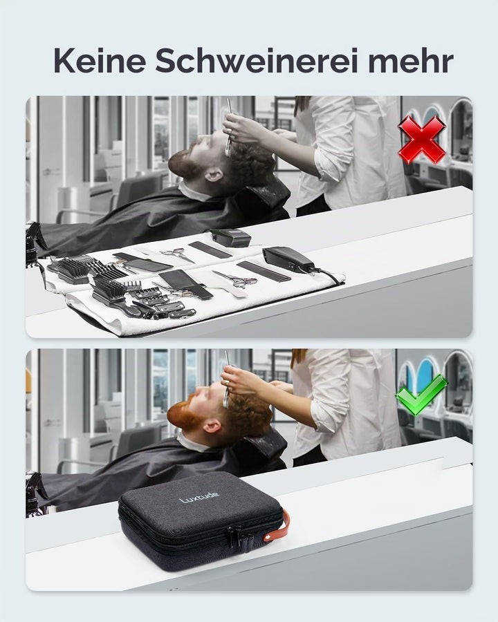 Luxtude Haarschneider Tasche für Reise,EVA Haarschnitt Barber Supplies Organizer Taschen,Trimmer Auf