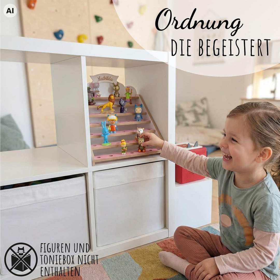 Tonie Regal für IKEA KALLAX – magnetisches Tonieregal für ca. 50 Toniefiguren Horizontblau Nur für T