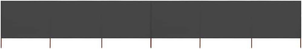 Faltbarer Windschutz 800 x 80 cm Grau | füt Strand, Camping und Garten, Vliesstoff und Holzpfahl