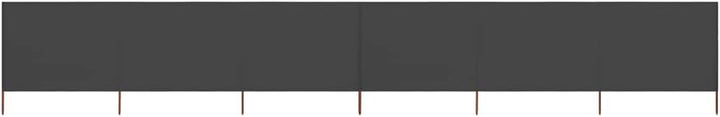 Faltbarer Windschutz 800 x 80 cm Grau | füt Strand, Camping und Garten, Vliesstoff und Holzpfahl
