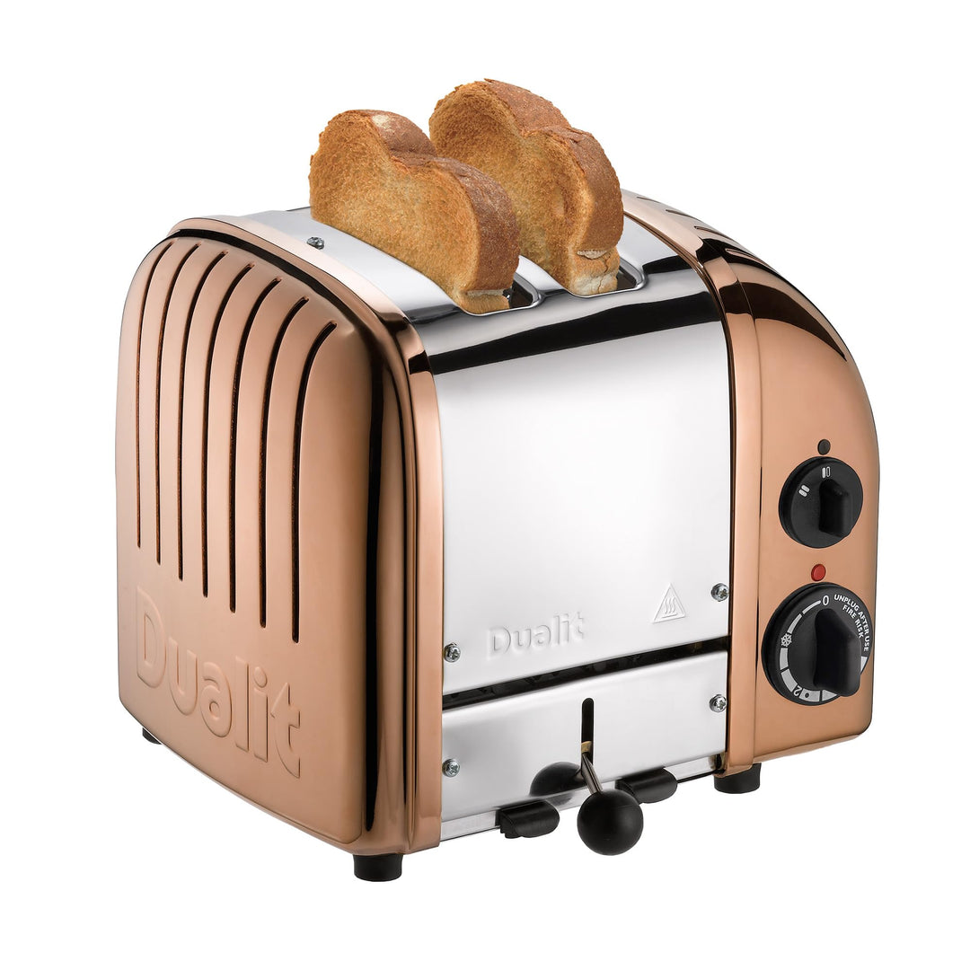 Dualit NewGen Kupfer-Toaster mit 2 Scheiben, handgefertigt in Grossbritannien – austauschbare ProHea