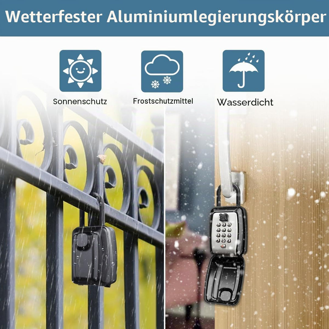 ENONEO Schlüsseltresor mit Zahlencode Schlüsselbox mit Bügel Ultra-Robustes Kleine Schlüsselsafe Aus