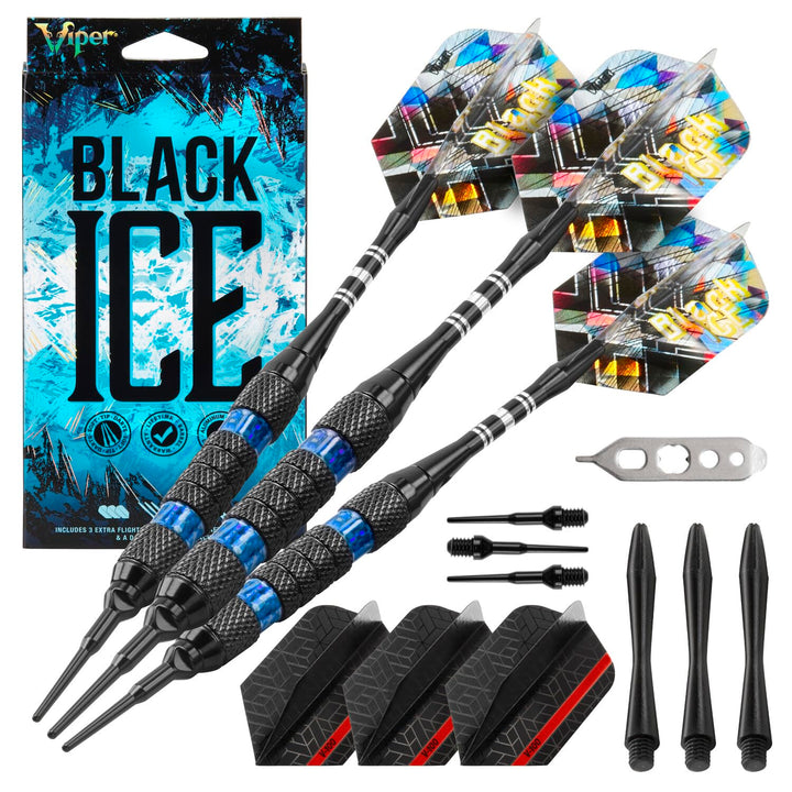 Viper Black Ice Soft Dartpfeile Blue Rings 16 Grams, Blue Rings 16 Grams