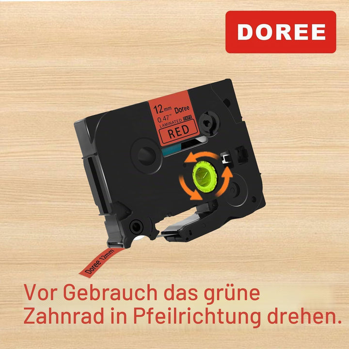DOREE 6Pack Tze131,Tze231,TZe431,Tz531,Tz631,Tz731 UV-beständig bänder 12mm