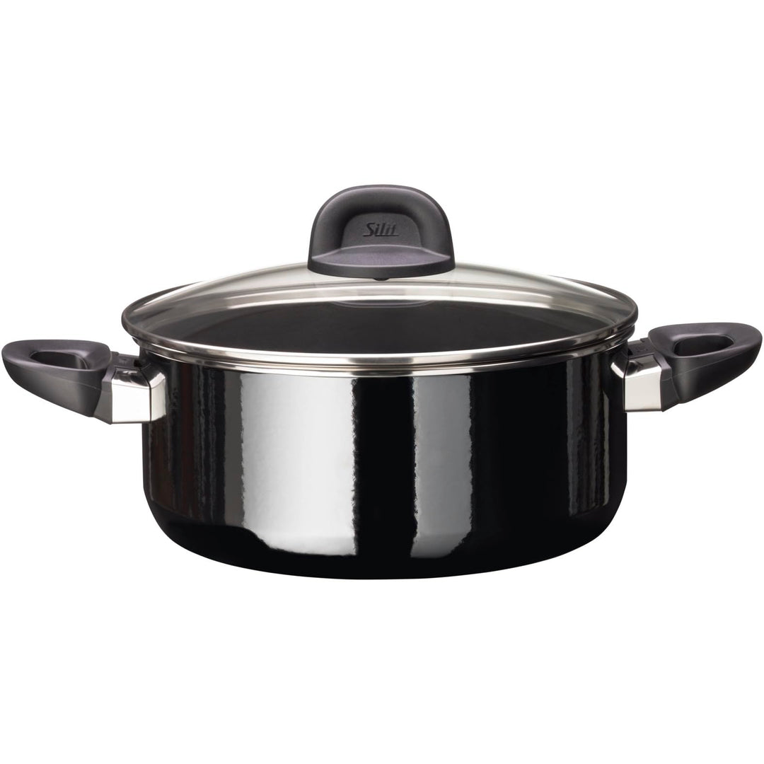 Silit Modesto Line Kochtopf gross 24cm, Nudeltopf mit Glasdeckel, Bratentopf Induktion 4,4l, Silarga