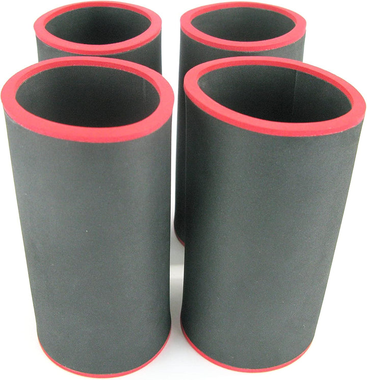 4er Set schwarze Getränkekühler 0,5l Flasche - Bierkühler - Neoprenkühler - passgenau ~Flaschenkühle