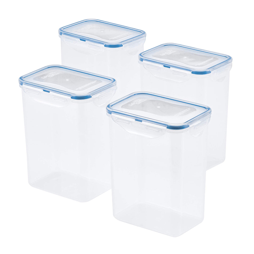Lock & Lock Vorratsdose HPL813, rechteckig 1800 ml 5.9 x 4.3 x 7.3" Pack of 4, 5.9 x 4.3 x 7.3" Pack