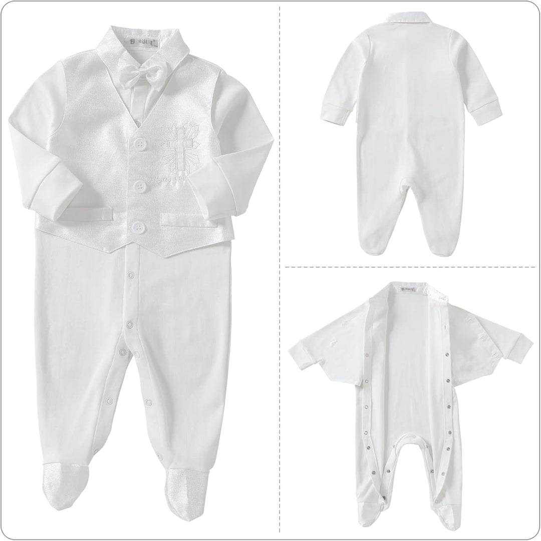 Booulfi Baby Kleidung Jungen 0-12 Monate Strampler Neugeborene Body Langarm Overall Winter Baby Erst